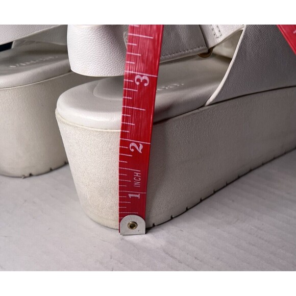 Vince Jenaya White Leather 2 in. Platform Sling Back Sandals US 9.5 Eur 39.5 - Picture 6 of 7